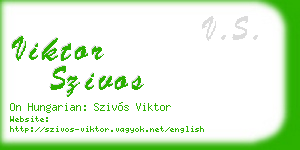 viktor szivos business card